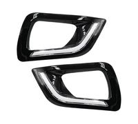 CFCKHPTHAZ Luces LED Circulación Diurna DRL Con Intermitentes Y Faros Antiniebla 2 Unidades Para Nissan Para Navara NP300 2015, 2016, 2017, 2018 Y 2019(Black Cover,White and Yellow)