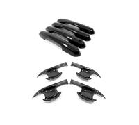 CFCKHPTHAZ Para Toyota Para RAV4 XA50 2019 2020 2021 2022 ABS Carbono/Cromo Protector Puerta Lateral Coche Cubierta Moldura Manillar Accesorios Exteriores 4 PCS(Black 6)