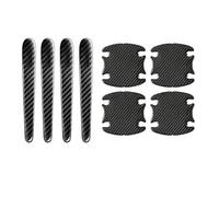 CFCKHPTHAZ Pegatinas De Fibra Carbono Para Coche Antiarañazos Protector Manija Puerta Coche Película Protectora Para Manij Automóvil Accesorio Estilo Exterior(8pcs 1)