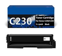 CFDFDA C230 Cartucho de Tóner Compatible para Xerox C230 C235 Impresora, 3000/1500 Páginas, Fácil Instalación,Black-3000pages
