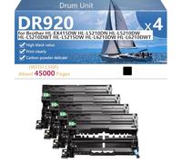 CFDFDA DR920 Unidad de Tambor Negro de Alto Rendimiento con Chip | Tambor para Brother HL-EX415DW HL-L5210DN HL-L5210DW HL-L5210DWT Impresoras, 45000 Páginas, para Oficina y Hogar,Black-4 pack