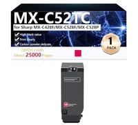 CFDFDA MX-C52TC Cartucho de Tóner Compatible para Sharp MX-C428F MX-C528F MX-C528P Impresoras, Alto Rendimiento 25000 Páginas, Impresión Nítida,Magenta-1 Pack