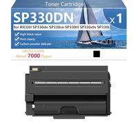 CFDFDA SP330DN Cartucho de Tóner Compatible para RICOH SP330dn SP330sn SP330H SP330sfn SP330L Impresoras, Alto Rendimiento 7000 Páginas, Impresión de Alta Definición,Black-1 Pack