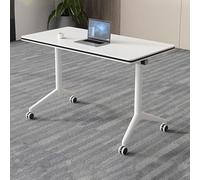 CFDZCP Grande Mesa de Reuniones Mesa De Conferencia Plegable Rectangular, Mesas Móvil con Ruedas Abatibles con Bloqueo Silencioso, For Oficina, Sala De Reuniones, Aula(A,47.2x15.7x29.1/120x40x74cm)