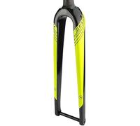 CFDZCP Horquillas para Bicicletas Horquilla De Bicicleta Horquilla Rígida De Fibra De Carbono Completa Horquilla De Bicicleta De Carretera 700c 1-1/2 '' Cónica 26 '' 27,5 '' 29 ''(Yellow)