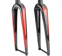 CFDZCP Horquillas para Bicicletas Horquilla Rígida De Fibra De Carbono 700c Horquilla For Bicicleta De Carretera 1-1/2 '' Cónica 26 '' 27,5 '' 29 '' Horquilla(Red)