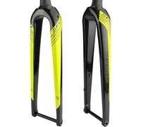 CFDZCP Horquillas para Bicicletas Horquilla Rígida De Fibra De Carbono 700c Horquilla For Bicicleta De Carretera 1-1/2 '' Cónica 26 '' 27,5 '' 29 '' Horquilla(Yellow)