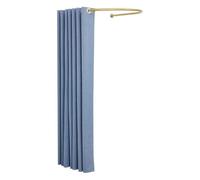 CFDZCP Tienda De Ropa Sala De Montaje Cortina Divisoria De Privacidad For Vestidor, Probador De Ropa con Varilla En Forma De U, Probador Temporal Montado En La Pared(A,90 * 90CM)