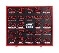 CFEWV 1 Piezas Calendario Escritorio Para La Temporada Decoraciones F1 2026, Calendario Formula 1 2026, Planificador Práctico De La Temporada De Fórmula 1, Mapas De Pistas De Fórmula Uno Y 24 Pistas