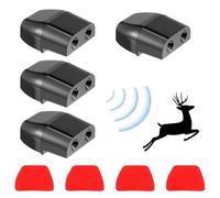 CFEWV 4 Piezas Ahuyentador De Animales Para Coche, Disuasión Ultrasónica, Auyentadores De Jabalies, Protégete De Encuentros Peligrosos Con Un Dispositivo Anti Animales Coche(Negro, A)