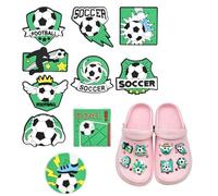 CFEWV Juego De 10 Dijes Con Temática De Fútbol, Decoración Para Crocs, Accesorios Con Temática De Fútbol Para Niños Y Hombres.
