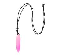 Cffuvros Glow in the Dark Crystal Collar para mujeres, colgante de resina divertido con acabado luminoso esmerilado, joya de moda de moda irregular única (Morado rosa)