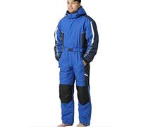 cffvdiz Traje De Esquí para Hombres, Sitios De Esquí De Una Pieza Adulto Invierno Al Aire Libre Al Aire Libre Impermeabilizable Snowsuits Monumentos Overoles para Deportes De Nieve,Azul,S