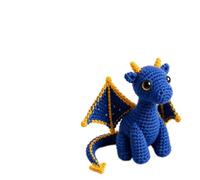 CFGTEKMB Amigo de Peluche de Dragón de Bolsillo para Apoyo Emocional, Alivio de Ansiedad, Tranquilidad, Comodidad y Motivación, Regalo para Amigos, Estudiantes, Exámenes y Estrés, Pequeño,Azul
