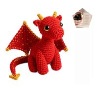 CFGTEKMB Amigo de Peluche de Dragón de Bolsillo para Apoyo Emocional, Alivio de Ansiedad, Tranquilidad, Comodidad y Motivación, Regalo para Amigos, Estudiantes, Exámenes y Estrés, Pequeño,Rojo