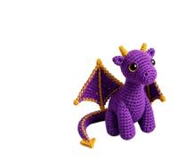 CFGTEKMB Amigo de Peluche de Dragón de Bolsillo para Apoyo Emocional, Alivio de Ansiedad, Tranquilidad, Comodidad y Motivación, Regalo para Amigos, Estudiantes, Exámenes y Estrés, Pequeño,Púrpura
