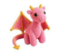 CFGTEKMB Amigo de Peluche de Dragón de Bolsillo para Apoyo Emocional, Alivio de Ansiedad, Tranquilidad, Comodidad y Motivación, Regalo para Amigos, Estudiantes, Exámenes y Estrés, Pequeño,Rosado