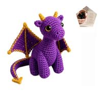 CFGTEKMB Amigo de Peluche de Dragón de Bolsillo para Apoyo Emocional, Alivio de Ansiedad, Tranquilidad, Comodidad y Motivación, Regalo para Amigos, Estudiantes, Exámenes y Estrés, Pequeño,Púrpura