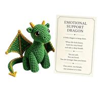 CFGTEKMB Amigo de Peluche de Dragón de Bolsillo para Apoyo Emocional, Alivio de Ansiedad, Tranquilidad, Comodidad y Motivación, Regalo para Amigos, Estudiantes, Exámenes y Estrés, Pequeño,Verde