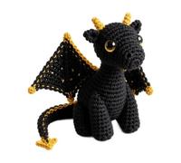 CFGTEKMB Amigo de Peluche de Dragón de Bolsillo para Apoyo Emocional, Alivio de Ansiedad, Tranquilidad, Comodidad y Motivación, Regalo para Amigos, Estudiantes, Exámenes y Estrés, Pequeño,Negro
