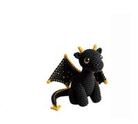 CFGTEKMB Amigo de Peluche de Dragón de Bolsillo para Apoyo Emocional, Alivio de Ansiedad, Tranquilidad, Comodidad y Motivación, Regalo para Amigos, Estudiantes, Exámenes y Estrés, Pequeño,Negro