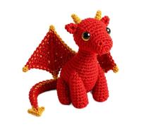CFGTEKMB Amigo de Peluche de Dragón de Bolsillo para Apoyo Emocional, Alivio de Ansiedad, Tranquilidad, Comodidad y Motivación, Regalo para Amigos, Estudiantes, Exámenes y Estrés, Pequeño,Rojo