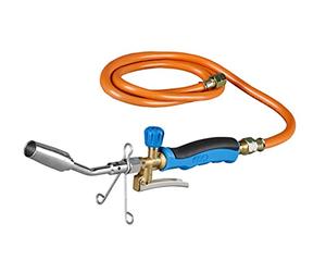 CFH 52060 GT2000 - Soldador turbo (con boquilla para gas comprimido) | Temperatura de trabajo de 800 °C, diámetro de 24 mm, quemador de soldadura turbo, incluye manguera de gas de 1,5 m y soporte
