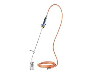 CFH Flameador Profi PA 079 - Incluye manguera de gas de goma de 5 m de 3/8", quemador de malas hierbas, conexión a bombonas de gas, ideal para eliminación de malas hierbas y trabajos de alquitrán y