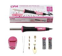 CFH Kit de aplicador de estrás SA 922 - Kit de 8 accesorios para manualidades creativas, 500 diamantes de imitación y certificado TÜV SA6, 230 V, 6 W, máx. 250 °C