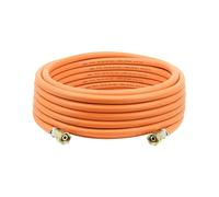 CFH Manguera de gas de goma de 10 m VS 780 - Manguera de gas de goma con conector G 3/8 LH a doble cara para flameadores y soldadores de gas, GLP, propano/butano, 20 bar, sellado cónico, de -30 °C a +
