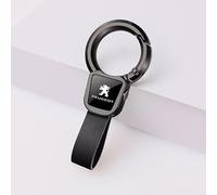 CFHJFG Coche Metal Llaveros para Peugeot 107,Moda Tendencias con Logotipo Resistente Llavero Coche Ligero Fácil de Transportar Resistente al óxido Unisex Regalo Accesorios,Black