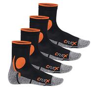 CFLEX - 4 pares de calcetines para correr negro/naranja - 39-42