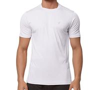 CFLEX Camiseta deportiva para hombre Fitness T-Shirt Sportswear Collection, Blanco, M