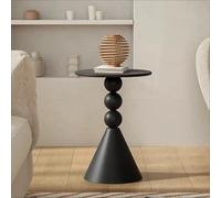 CFLNHMSY 40 * 60cm Mesa de Centro pequeña para Uso doméstico, Forma única Mesa Auxiliar de salón, mesilla de Noche, diseño Irregular, Fuerte Soporte de Carga(Black)