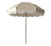 CFLNHMSY Parasol De Jardín Inclinable De 180cm con Borlas, Protección UV Y 8 Varillas De Fibra De Vidrio, Sombrilla Exterior Impermeable con Borlas para Playa, Césped Y Borde De Piscina