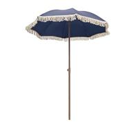CFLNHMSY Sombrilla De Playa Negra con Flecos De 1,6m, Protección UV UPF50+, Sombrilla De Terraza Regulable Inclinada 30°, Altura Regulable 115-225cm, Sombrilla Plegable Exterior para Jardín