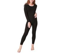 CFlong Conjunto Ropa Termica Mujer Set, Cálida Y De Secado Rápido Conjuntos Térmicos para Mujer Invierno Antibacteriana Y Flexible Ropa Interior Invierno Deporte Esqui Montaña (Negro,4XL)