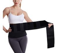 CFlong Fajas Reductoras Abdomen Mujer, Entrenador De Cintura, Sudar Fajas Lumbares Deportivas Sauna Chaleco, Faja Deportiva Lumbar Faja Moldeadora para Fitness (Negro,3 Metros)