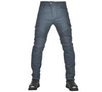 CFlong Motociclista para Mujeres Hombre con Tejido de aramida Resistente a la abrasión Pantalón Vaquero de Motocross para Moteros | Armadura Protectora (Gris,XL)