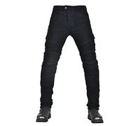 CFlong Motociclista para Mujeres Hombre con Tejido de aramida Resistente a la abrasión Pantalón Vaquero de Motocross para Moteros | Armadura Protectora (Negro,6XL)