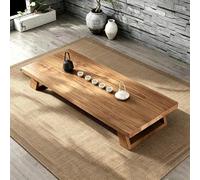 CFMAIF Mesa de té de Madera Maciza, Mesa Baja de Tatami, Mesa de meditación