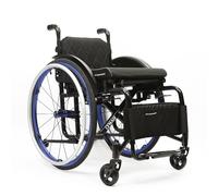 CFMAIF Silla de Ruedas Autopropulsable para Adultos, Plegable,Frenos de mano,de tránsito,para minusválidos,Reposapiés abatibles(Blue,43cm/16.9in Seat)