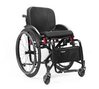 CFMAIF Silla de ruedas de tránsito, Aluminio, Plegable, autopropulsable, portátil, Freno manual, reposapiés abatible(Black,42cm/16.5in Seat)