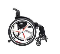 CFMAIF Silla de ruedas ligera de aleación de aluminio, silla autopropulsada para adultos con frenos de mano y ruedas de liberación rápida de 24 pulgadas (asiento de 38 cm, blanco)