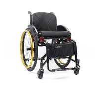CFMAIF Silla ruedas autopropulsada, Ligero, Transporte,plegable, Aluminio, Freno manual, reposapiés abatible, para minusválidos(Gold,42cm/16.5in Seat)