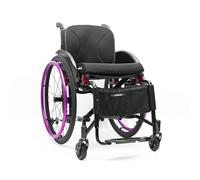 CFMAIF Silla ruedas autopropulsada, Ligero, Transporte,plegable, Aluminio, Freno manual, reposapiés abatible, para minusválidos(Purple,42cm/16.5in Seat)