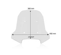 CFMOTO MT 450 2024-2026 Parabrisas Bulle PARE BRISE WRS Touring Clara - CF005T