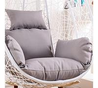 CFMZ CojíN Silla Colgante Interior Huevo, Impermeable Resistente Al Sol Cojines para Sillas de Huevo, Lavable Anti-DeformacióN CóModo Grueso Cojines para Sillas de Exterior Grey
