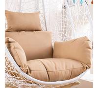 CFMZ Cojines para Sillas Colgantes, Grueso Cojín para Hamaca Colgante Exterior, Impermeable Resistente Al Sol Cojín Silla Colgante Interior Huevo con Apoyabrazos Respaldo Khaki