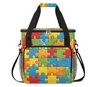 cfpolar Bolsa de transporte para cafetera, bolsa de almacenamiento de viaje compatible con K-Mini y K-Mini Plus, funda portátil de una sola porción para cápsulas K-Cup, conciencia colorida sobre el